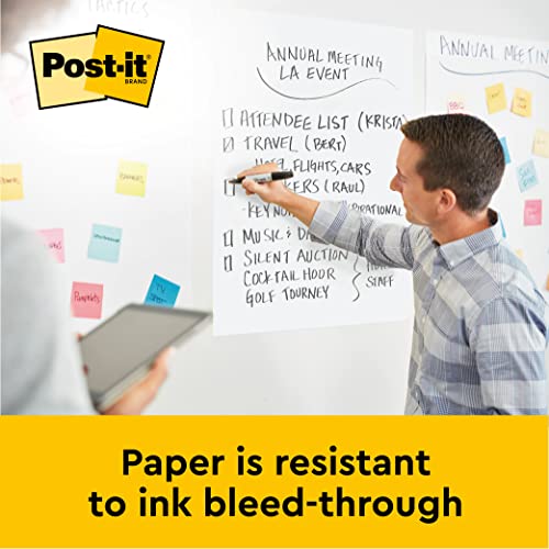 Post-it Super Sticky Meeting Chart – 584x508mm White Pad, 20 Sheets
