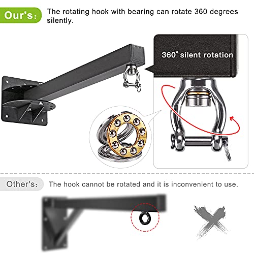 BeneLabel Heavy Duty Punch Bag Bracket | 360° Silent Wall Mount