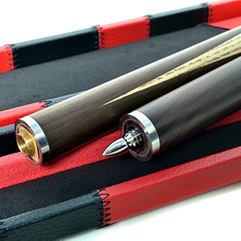 CUESOUL 57" Hand-Spliced 3/4 Snooker Cue | Ash Wood & Leatherette Case