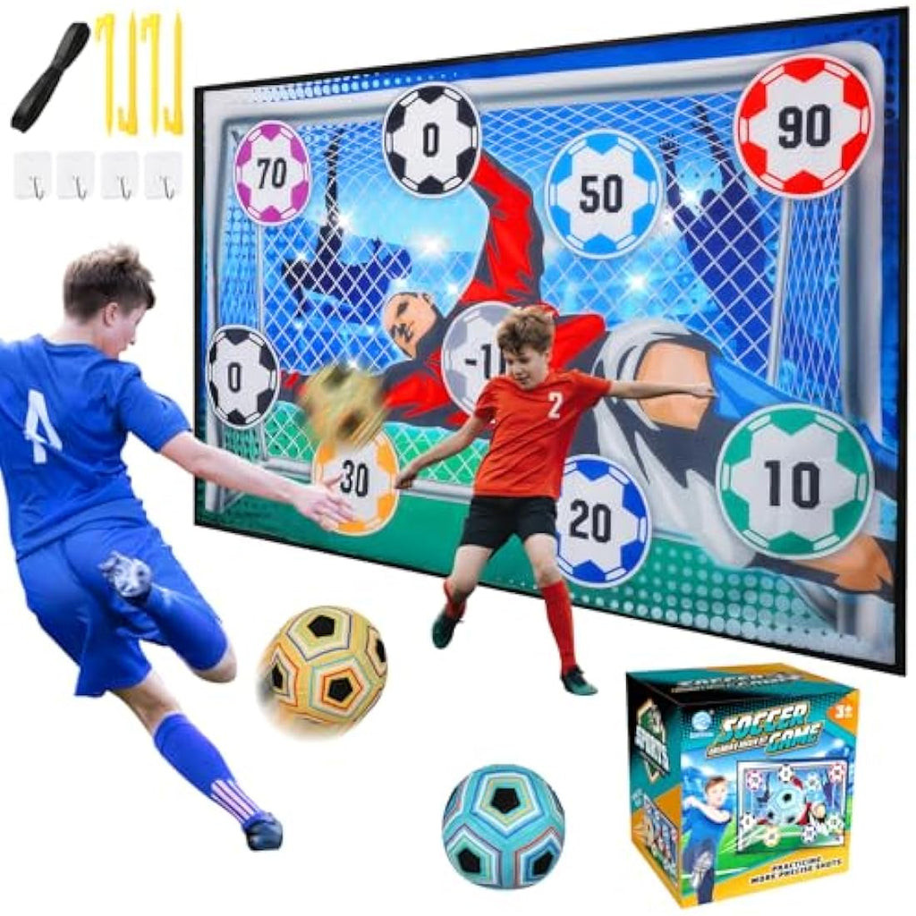 VATOS Kids Football Toss Game Set – Indoor Outdoor Foldable Goal Toy
