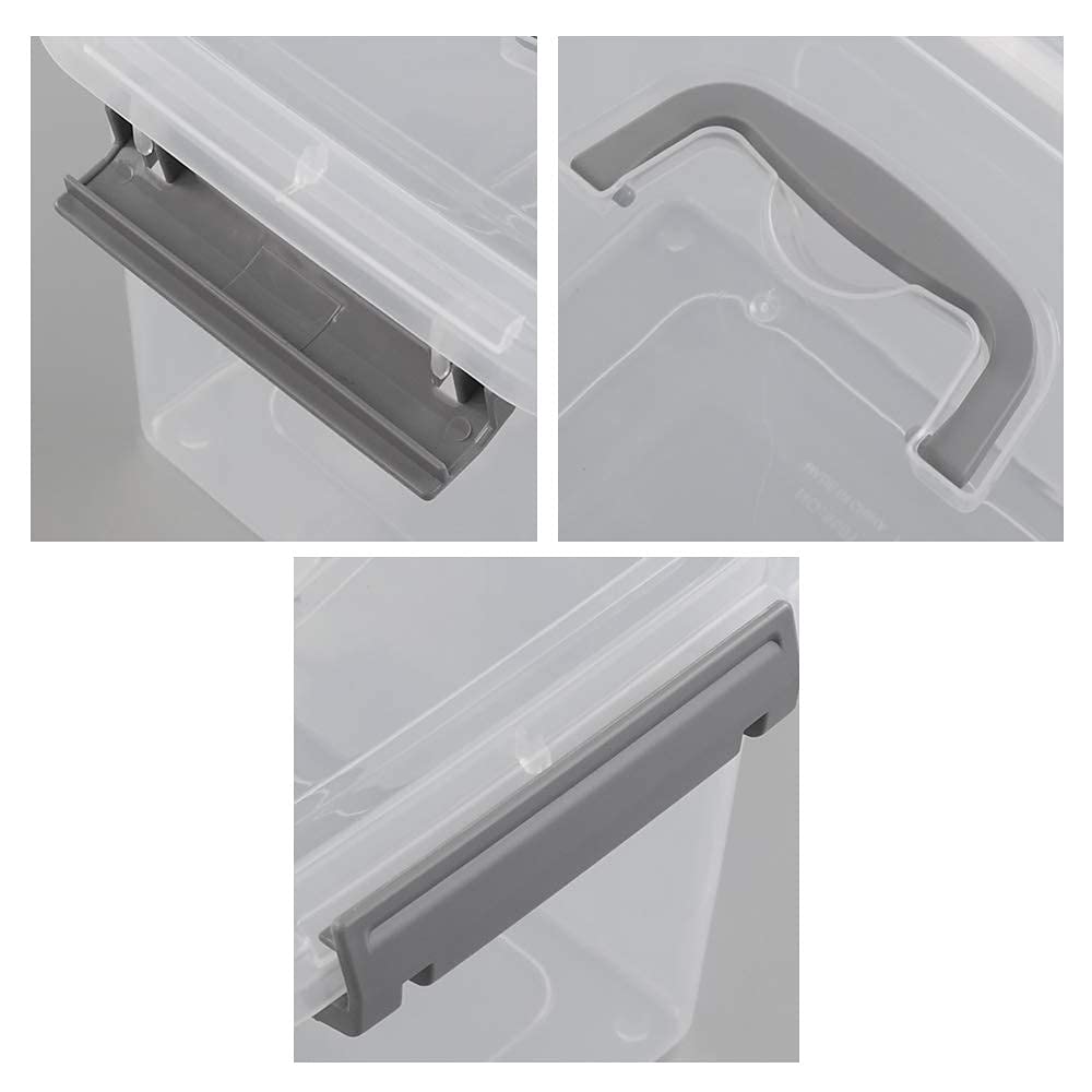 Dynko Plastic Storage Boxes, Clear Containers, Boxes with Lids Set of 4 - image 3
