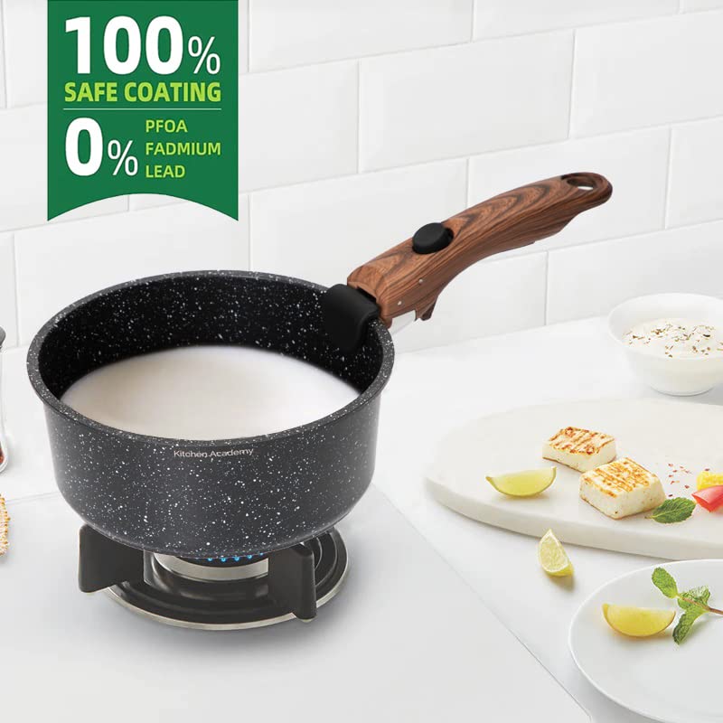 Kitchen Academy 10-Piece Non-Stick Cookware Set | Detachable Handle RV Pans