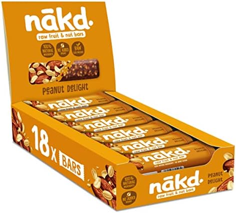 Nakd Peanut Delight Fruit & Nut Bars - Vegan & Gluten Free - 18 x 35g
