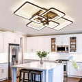 HIHIHOMY Modern LED Ceiling Light – 78W Dimmable Geometric Flush Mount