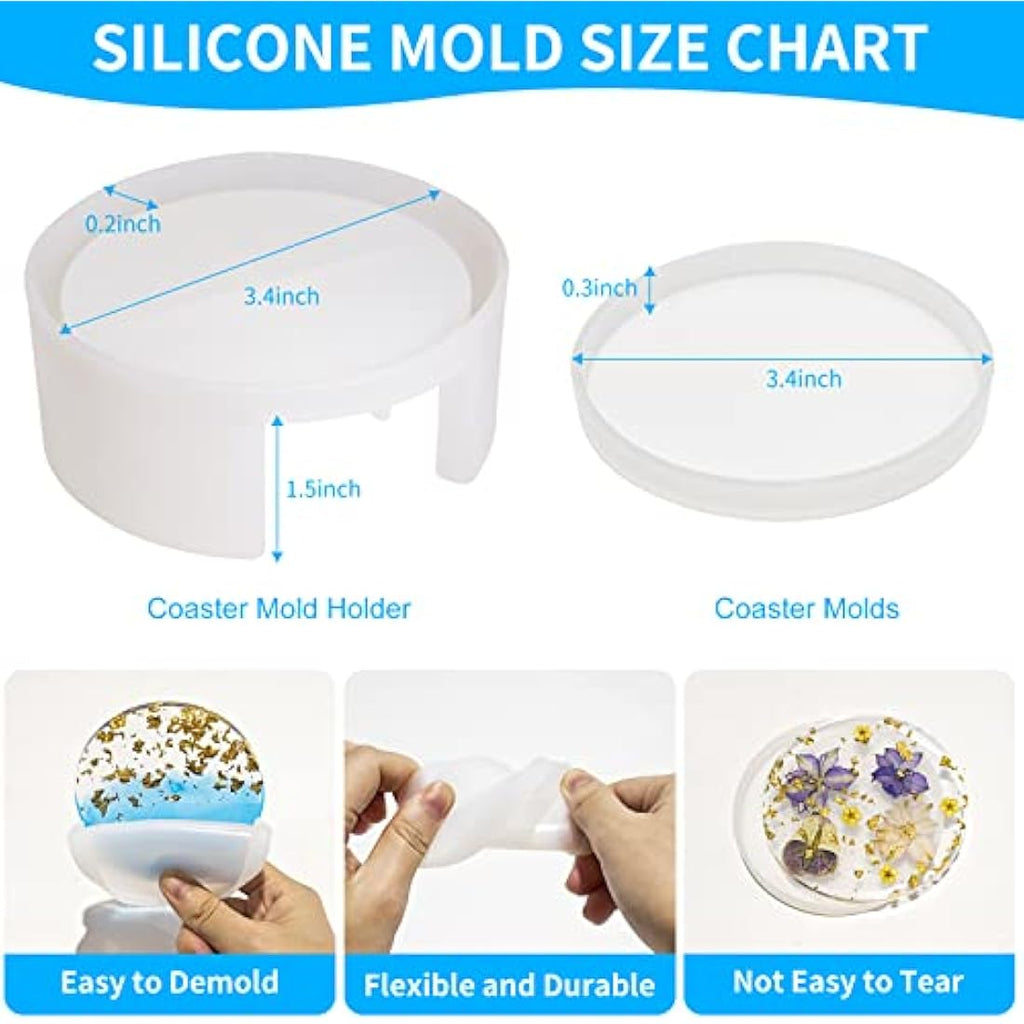 JDiction Epoxy Resin Coaster Kit | 16oz Crystal Clear DIY Starter Set