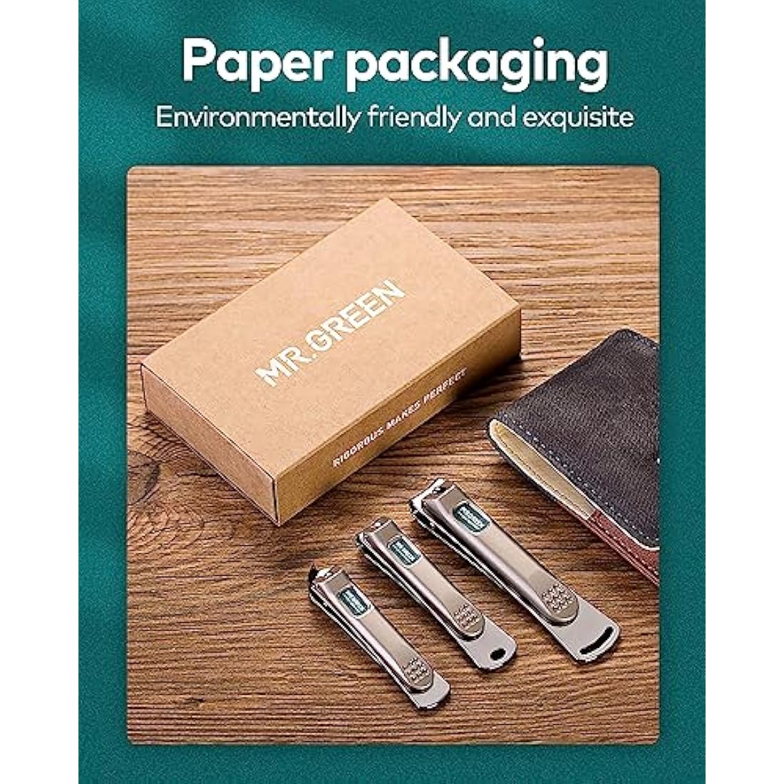 MR.GREEN 3 Pcs Stainless Steel Manicure Set | Professional Nail Clipper Kit
