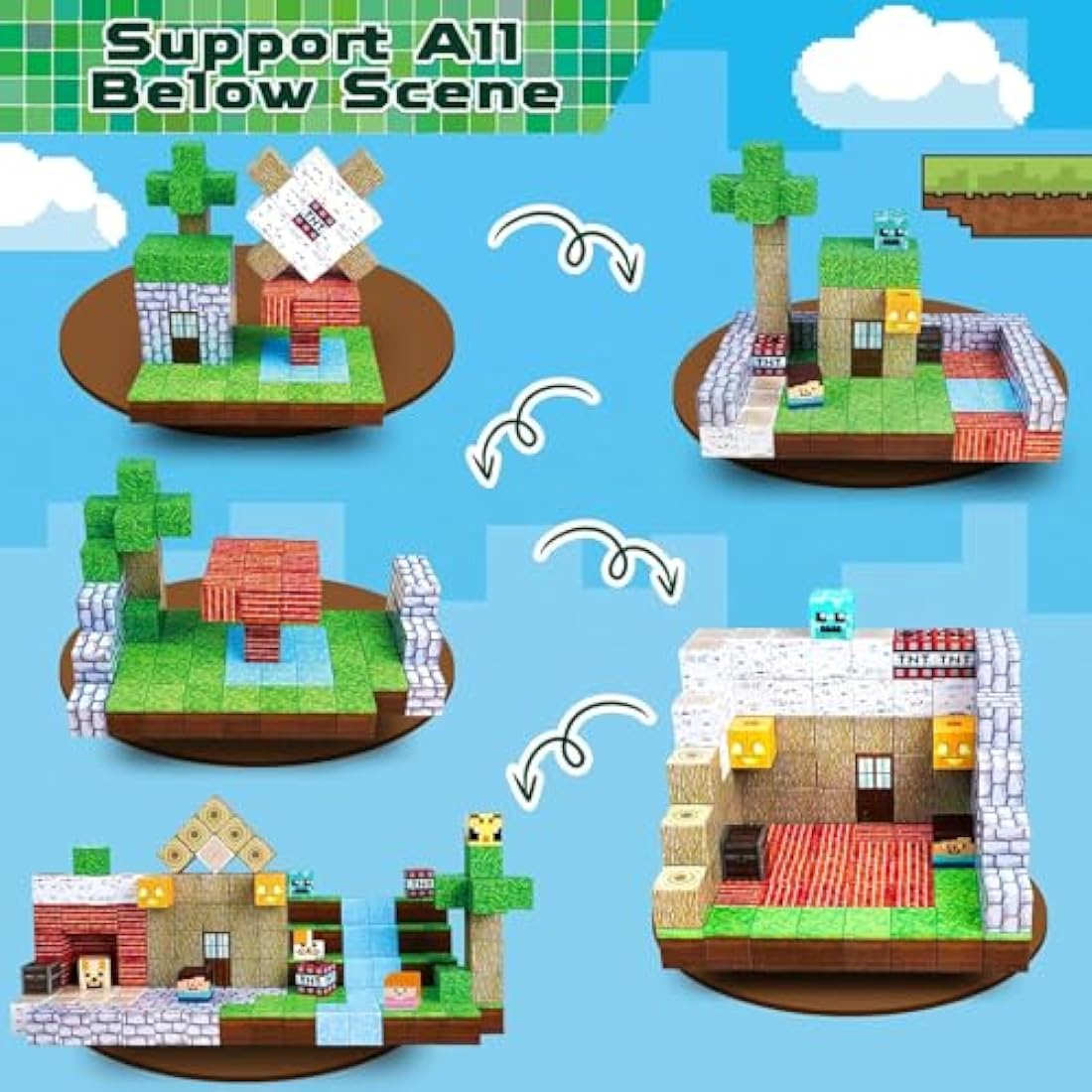 ToyUnited 150PCS Magnetic Building Blocks – STEM Sensory Construction Cubes