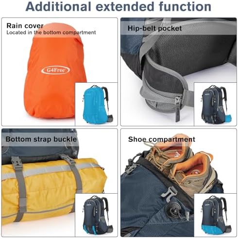 G4Free 50L Hiking Backpack | Waterproof Mountaineering Travel Rucksack