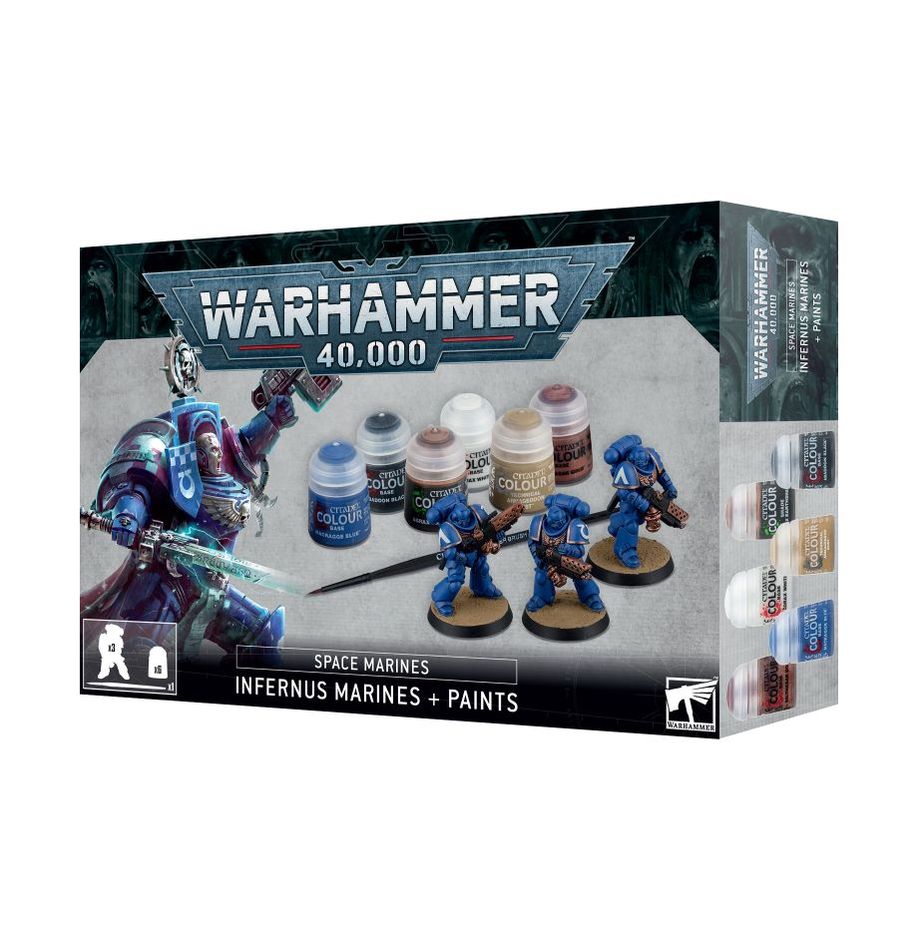 Warhammer 40k Space Marines: Infernus Marines + Paints Starter Set