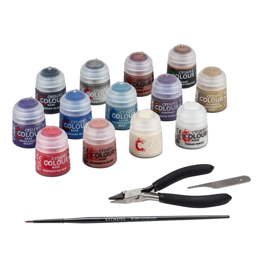 Warhammer 40,000 Paints and Tools Set – Citadel Miniature Hobby Kit