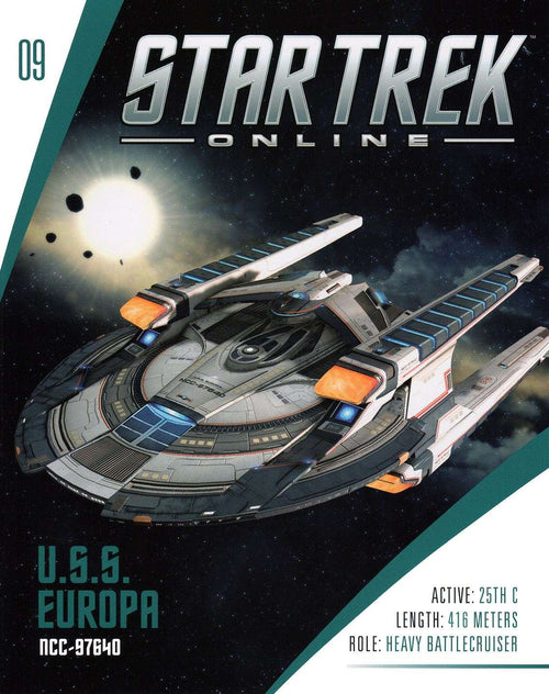 #09 U.S.S. Europa NCC-97640 Europa-Class Battle Cruiser Diecast Model Ship STO (Star Trek / Eaglemoss)