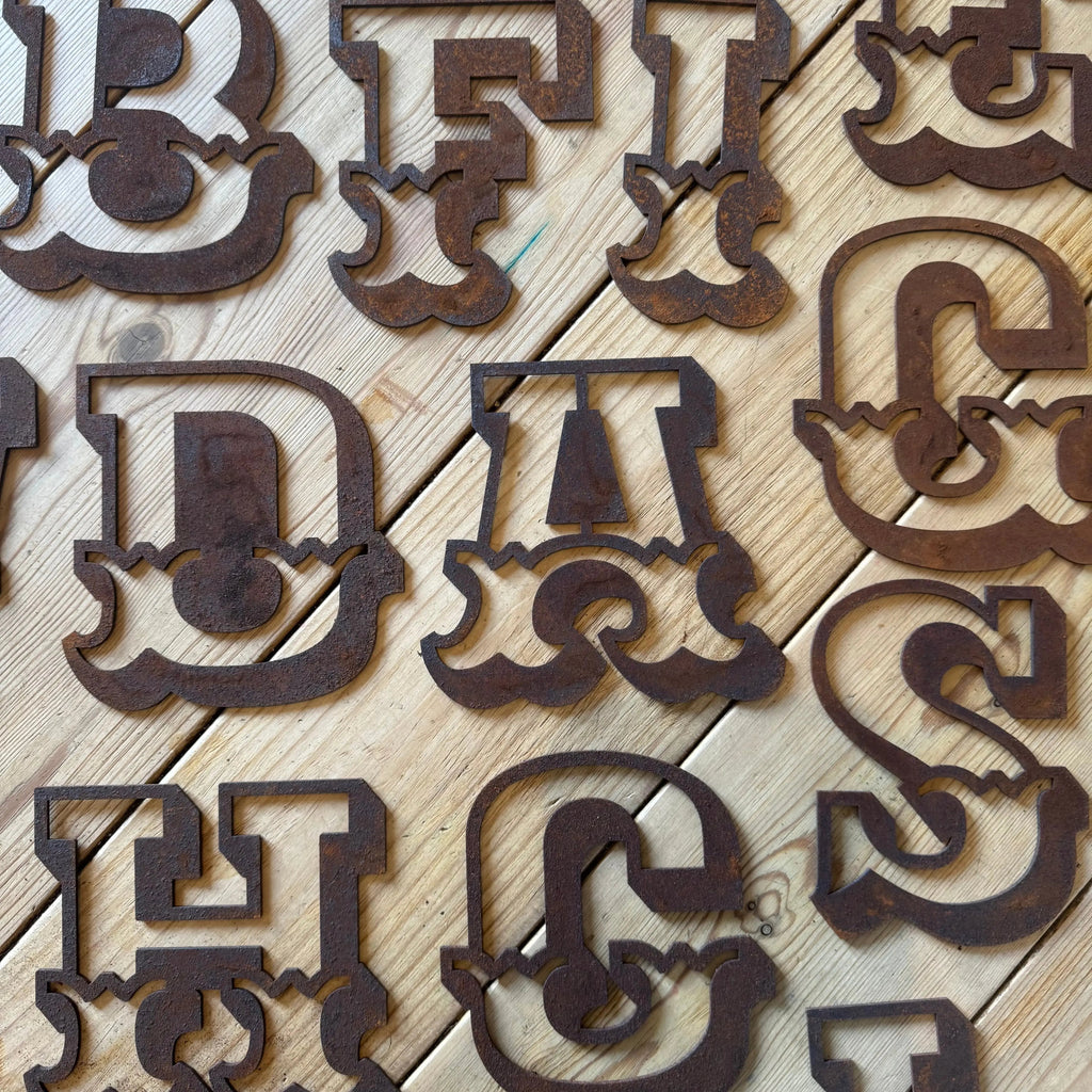 Rustic Metal Carnival Letters – 5 Inch Steel Wall Decor | Rustic Warehouse