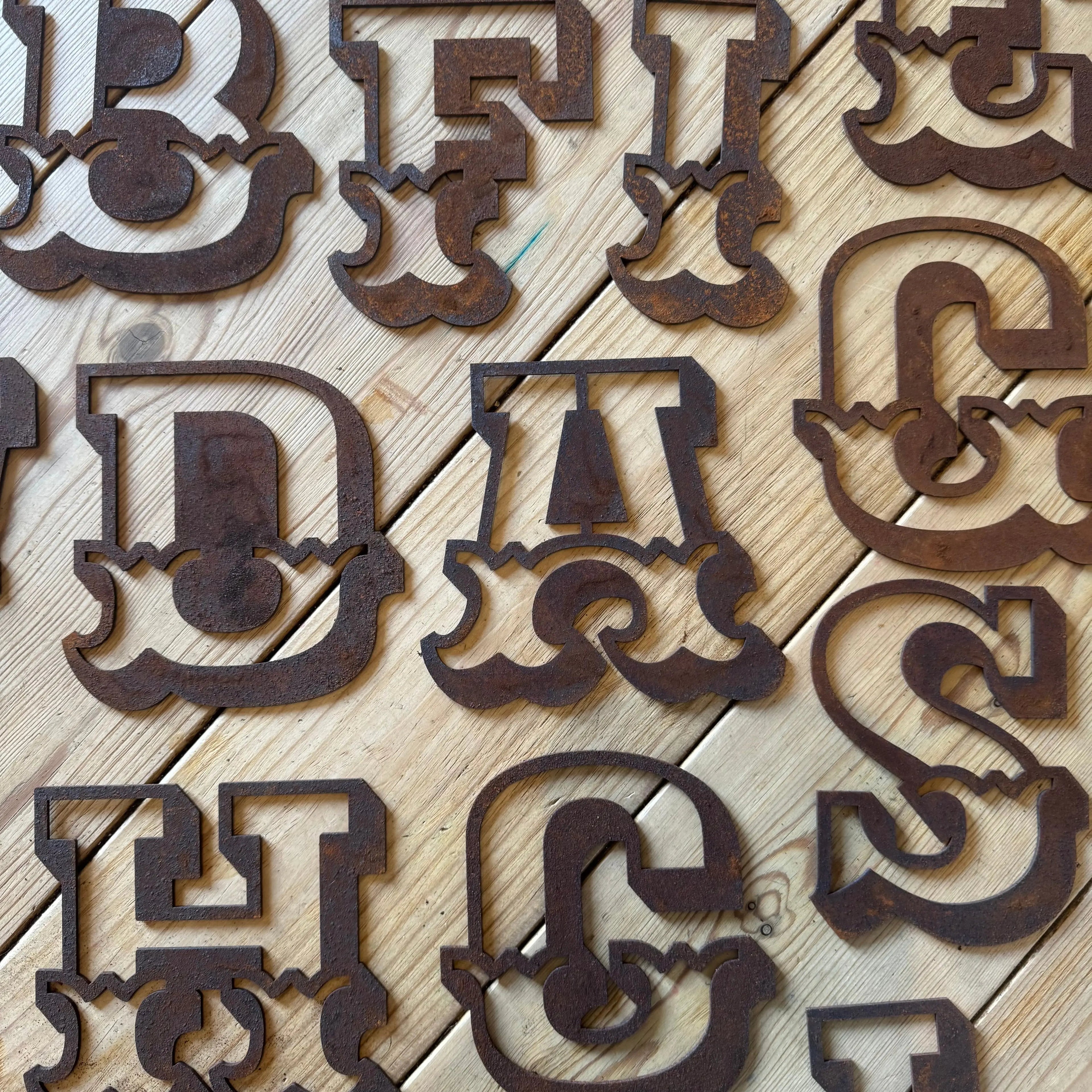 Rustic Metal Carnival Letters – 5 Inch Steel Wall Decor | Rustic Warehouse