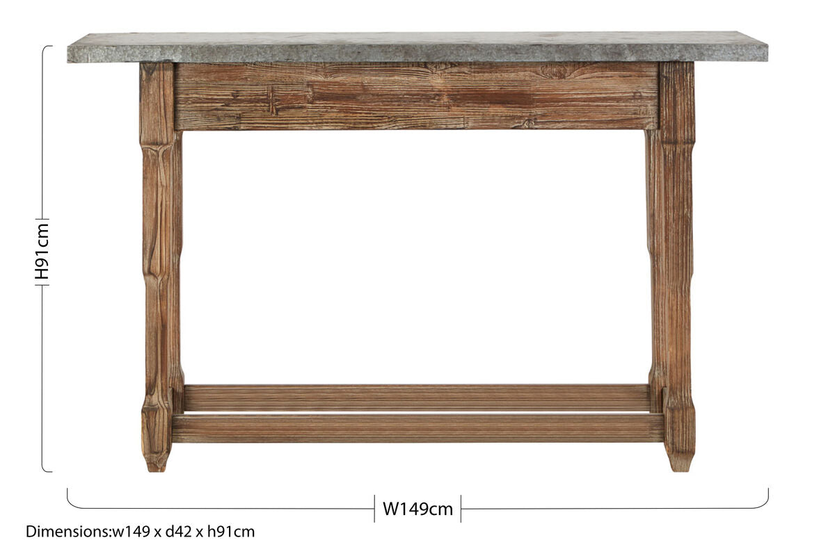 Orsina Elementary Console Table – Antique Wood Finish Entryway Desk