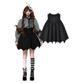 Dark in Love Keziah High Waisted Skirt – Bat Wing Hem Gothic Skirt