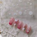 LuLuFun Studio White Flower Nail Art Decals – Floral Manicure Stickers