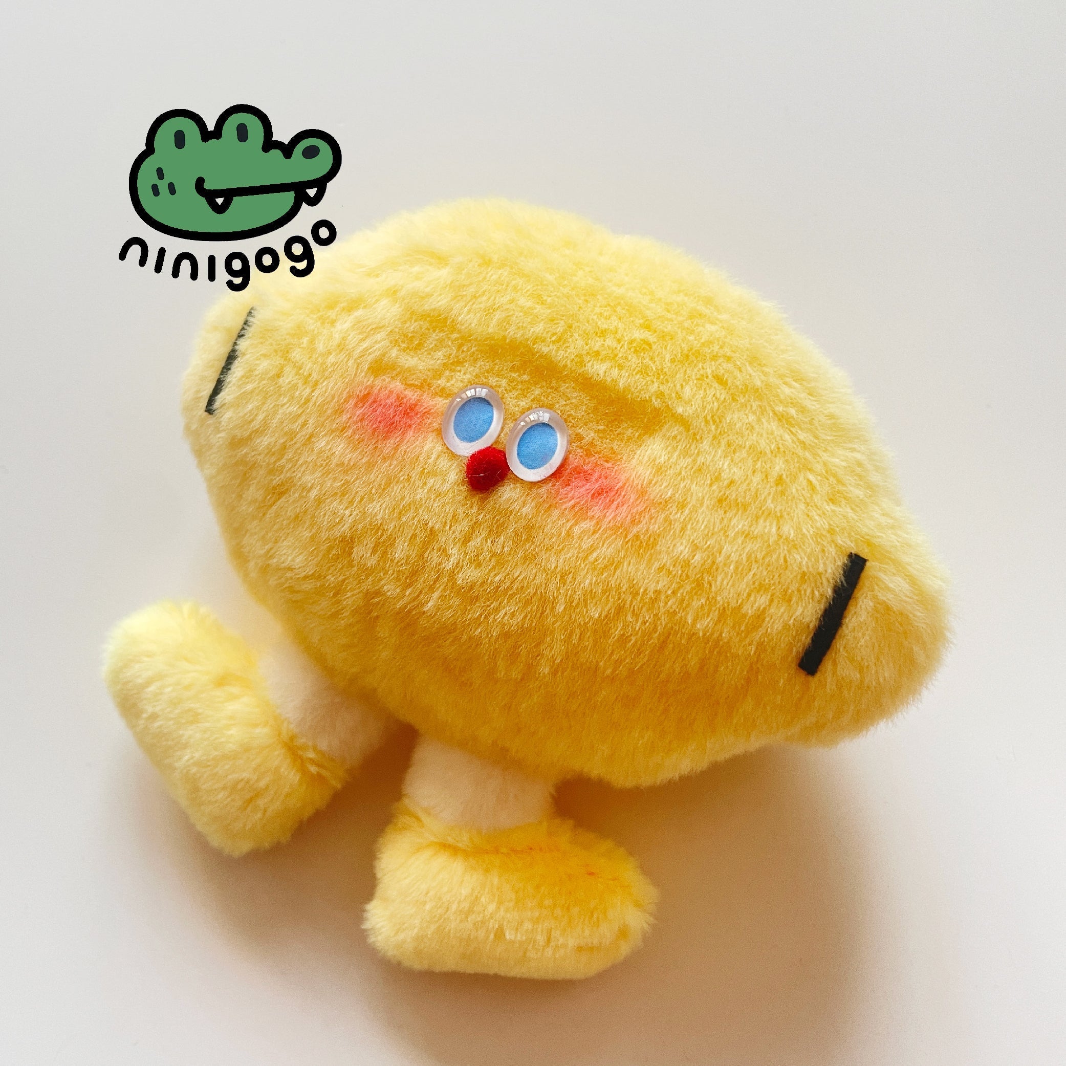 Lemon Plush Charm – Handmade Polar Fleece Mini Toy by LuLuFun Studio