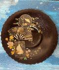 Antique 19th.C Papier-Mâché Lacquered Chinese Tray Plate Bowl / Chinoiserie C