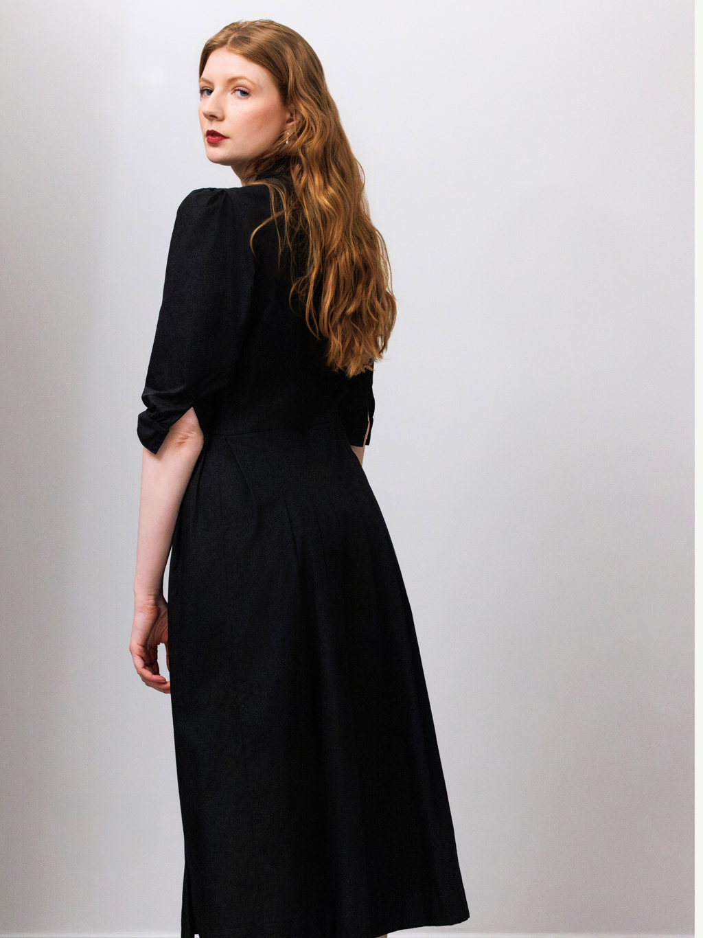 No More Nobody Talitha Organic Cotton Midi Dress with Side Buttons