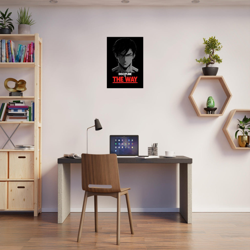 Discipline is the Way - Anime Motivational Wall Art | Empowering Semi-Gloss Print | Inspirational Anime Poster for Home & Office Decor