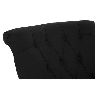 Orsina Hampstead Black Cotton Armchair – Modern Accent Reading Chair