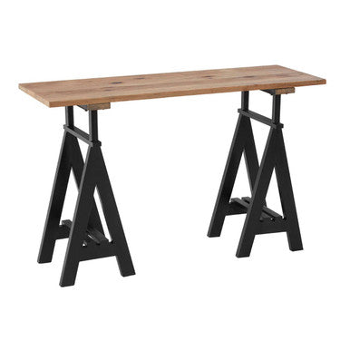 Orsina Hampstead Pine Wood and Iron Console Table – Rustic Industrial