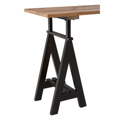 Orsina Hampstead Pine Wood and Iron Console Table – Rustic Industrial