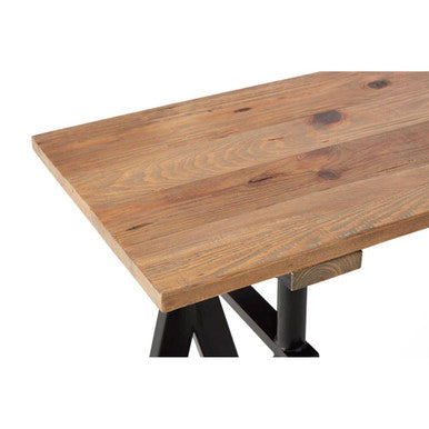 Orsina Hampstead Pine Wood and Iron Console Table – Rustic Industrial