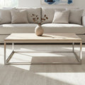 Orsina Hampstead Coffee Table – Rectangular Oak and Stainless Steel