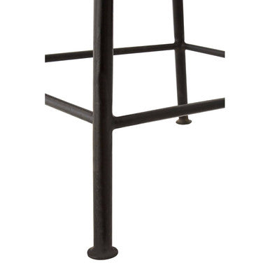 Orsina Boho Cowhide Bar Stool | Brown and White Genuine Leather