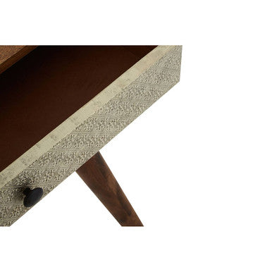 Orsina Boho Acacia Wood Console Table – 2 Drawer Entryway Table