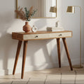 Orsina Boho Acacia Wood Console Table – 2 Drawer Entryway Table