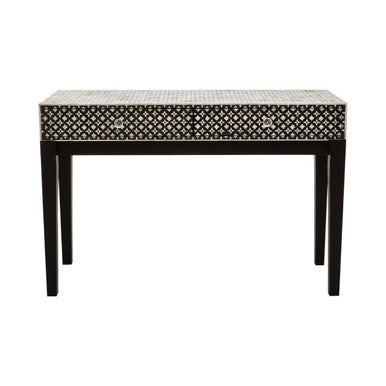 Orsina Mother of Pearl Console Table – Boho Inlaid Entryway Storage