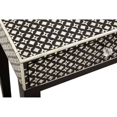 Orsina Mother of Pearl Console Table – Boho Inlaid Entryway Storage