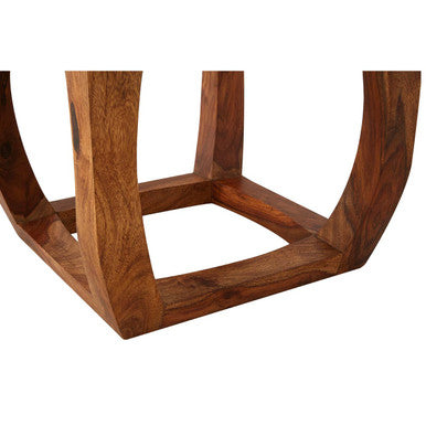 Orsina Boho Sheesham Wood and Handwoven Jute Stool – Natural Accent