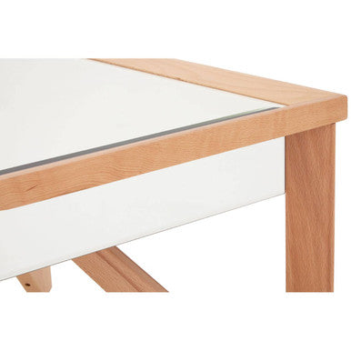 Orsina Kensington Townhouse Mirrored Glass & Natural Beech Coffee Table