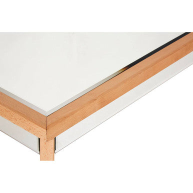 Orsina Kensington Townhouse Mirrored Glass & Natural Beech Coffee Table