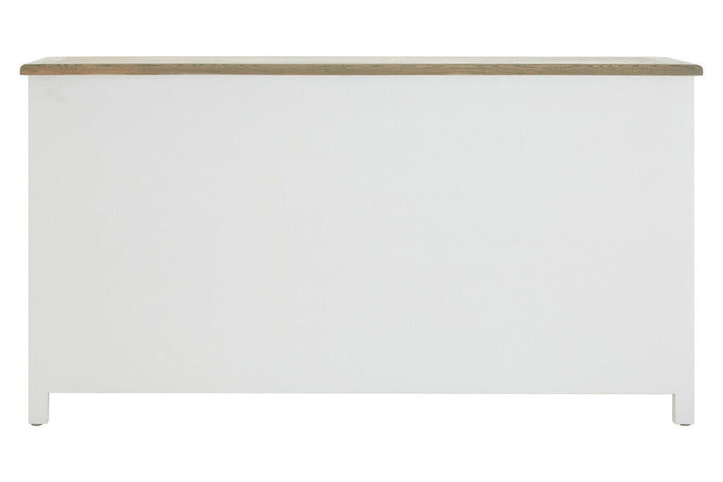 Orsina Hampstead 4-Door Sideboard – White & Oak Storage Cabinet