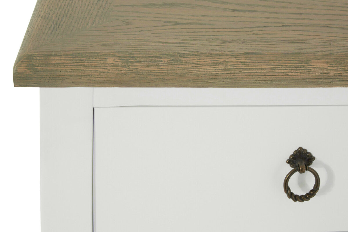 Orsina Hampstead 4-Door Sideboard – White & Oak Storage Cabinet