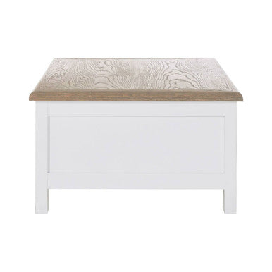 Orsina Hampstead Coffee Table – White Wood with 2 Storage Drawers