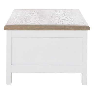 Orsina Hampstead Coffee Table – White Wood with 2 Storage Drawers