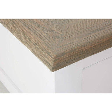 Orsina Hampstead Coffee Table – White Wood with 2 Storage Drawers