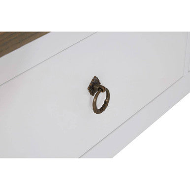 Orsina Hampstead Coffee Table – White Wood with 2 Storage Drawers