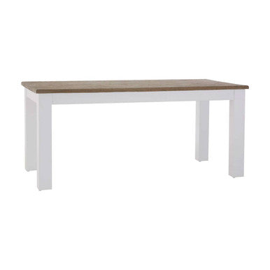 Orsina Hampstead White Dining Table with Golden Oak Effect Top