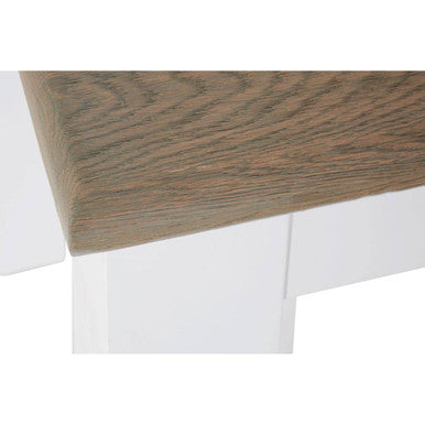 Orsina Hampstead White Dining Table with Golden Oak Effect Top