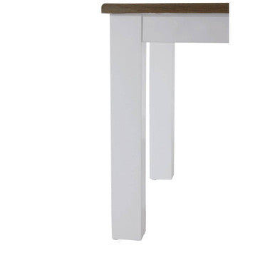 Orsina Hampstead White Dining Table with Golden Oak Effect Top