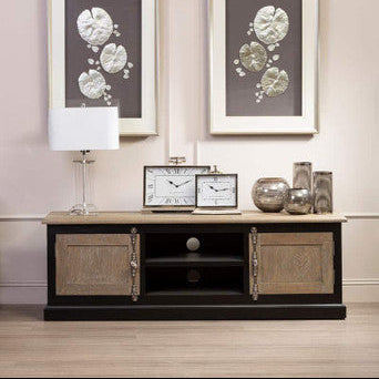Orsina Kensington Townhouse Oak Media Unit | Grey-Toned TV Console