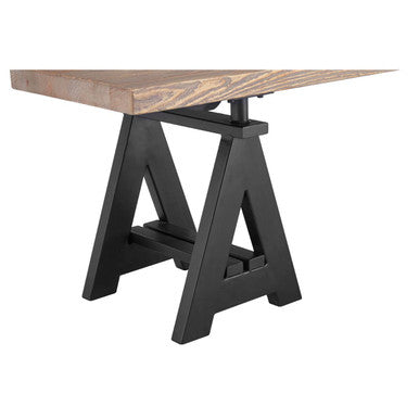 Orsina Hampstead Pine Wood Dining Bench – Industrial Iron Trestle