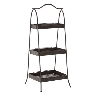 Orsina Lexa Black Metal Storage Rack – Modular A-Frame Shelving Unit