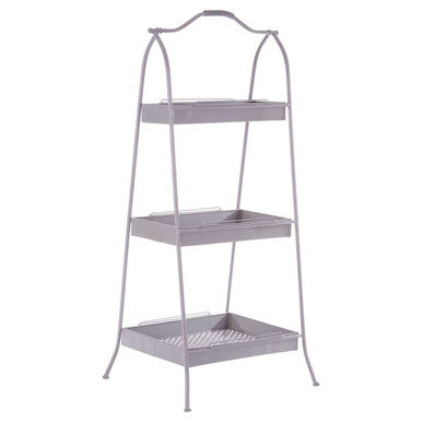 Orsina Lexa Grey Metal Storage Rack – Slim A-Frame Minimalist Organizer